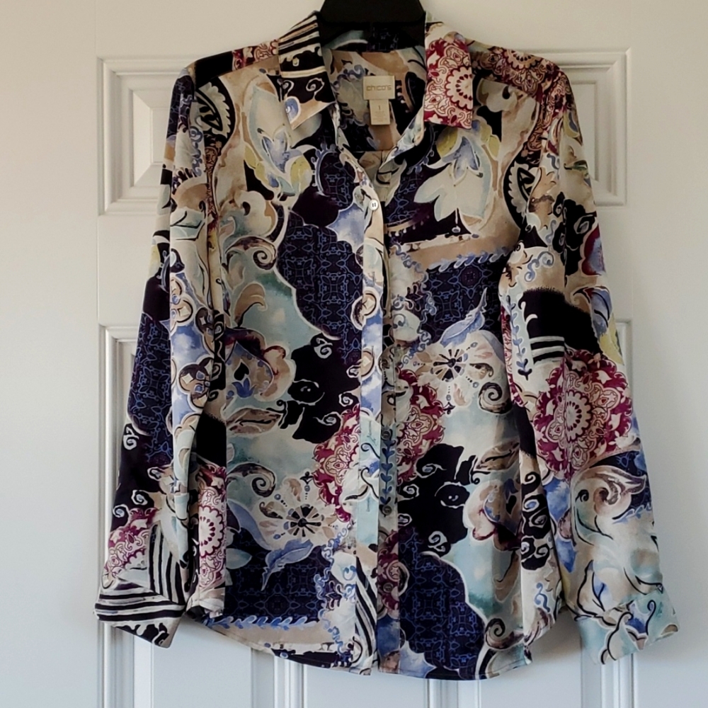 Chicos size one wrinkle free blouse Maximalist